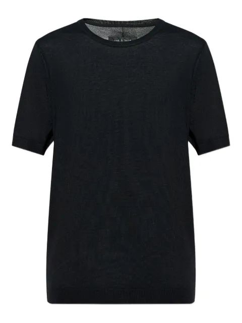 rag & bone ribbed T-shirt Black MBS25P017BM17
