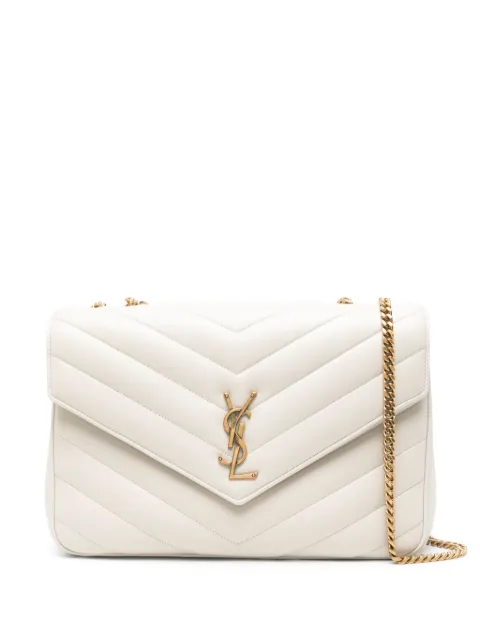 Saint Laurent large LouLou leather shoulder bag Neutrals 803541AAEAX