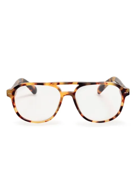 Jacquemus tortoiseshell-effect pilot-frame glasses Brown JAC139