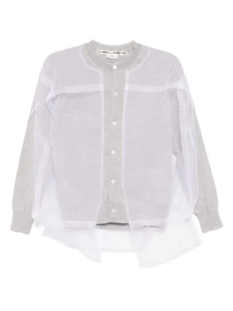 Comme Des Garçons layered wool cardigan Grey GOB018051