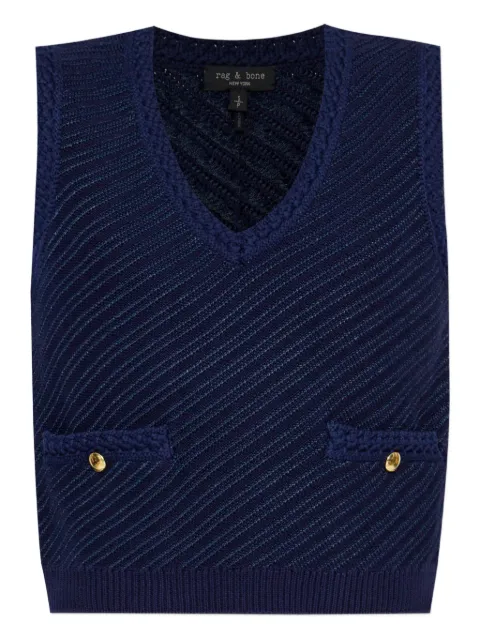 rag & bone knitted vest Blue WAS25P027SD27