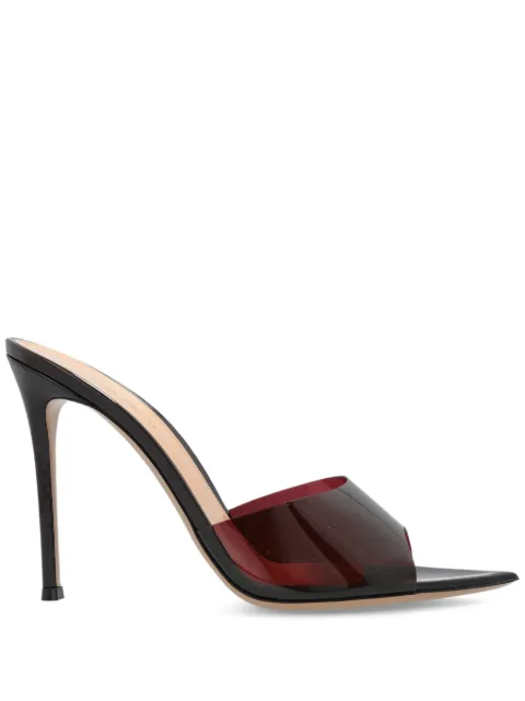 Gianvito Rossi 100mm leather heeled mules Red G1190015RICGSV