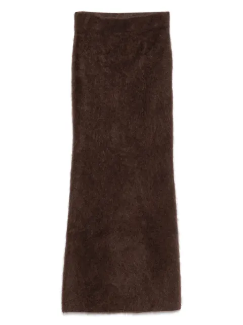 Soft Goat cashmere skirt Brown 24561