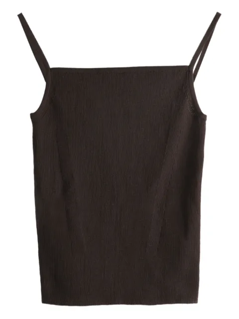 Amomento ribbed top Brown AM25SSW09TO