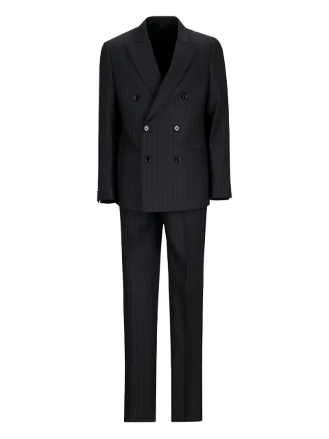 Lardini pinstripe double-breasted suit Black IT7755VITSK61411