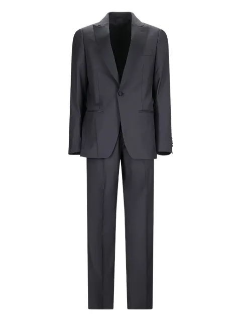 Lardini shawl-lapel single-breasted suit Grey IV7757E3IVSF63424