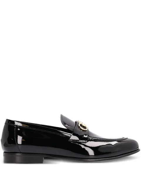 Ferragamo Gancini patent-leather loafers Black 0774961