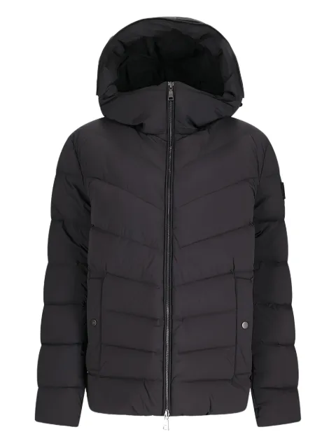 Add quilted hooded jacket Black 10AMZ25