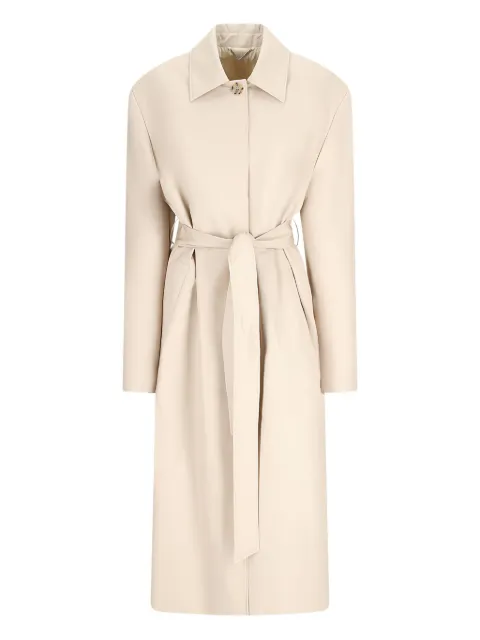 Magda Butrym belted cotton coat Neutrals 125724