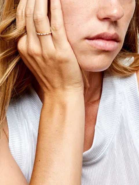 We by WHITEbIRD 18K recycled yellow gold Marilyn diamond ring Yellow WBRFANOJDIA