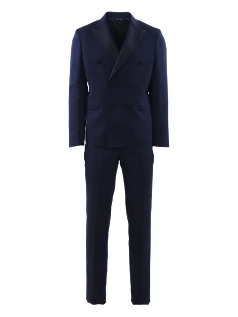 Brian Dales double-breasted long-sleeve suit Blue JK3755GA155R