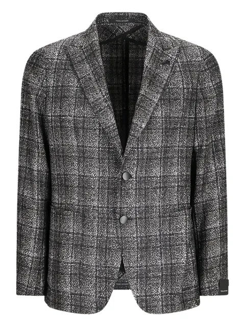Tagliatore checked-pattern two-button blazer Black 1SMC26K440022