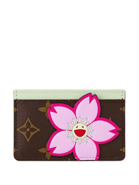 Louis Vuitton Pre-Owned x Takashi Murakami "Sakura Brown" card holder Brown M13429