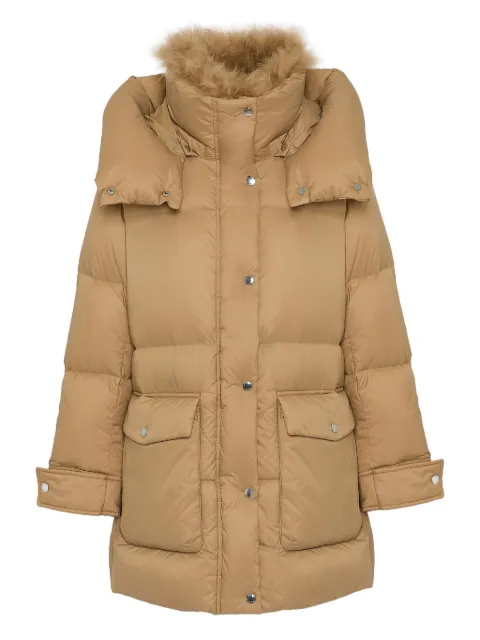 Yves Salomon hooded down coat Brown 22WFM04583M07W