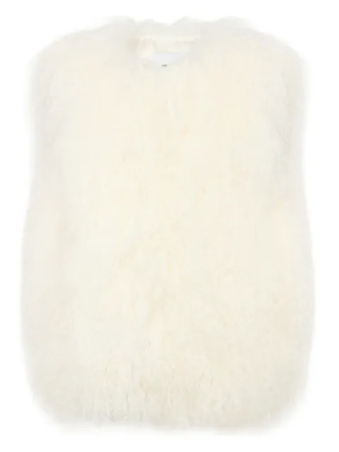 Yves Salomon lambskin gilet White 26WYG62855AGMO