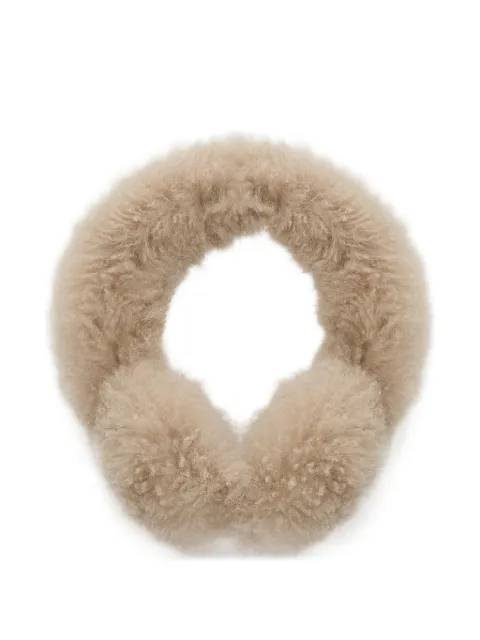 Yves Salomon lamb-shearling earmuffs Neutrals 26WAA623XXMAAG