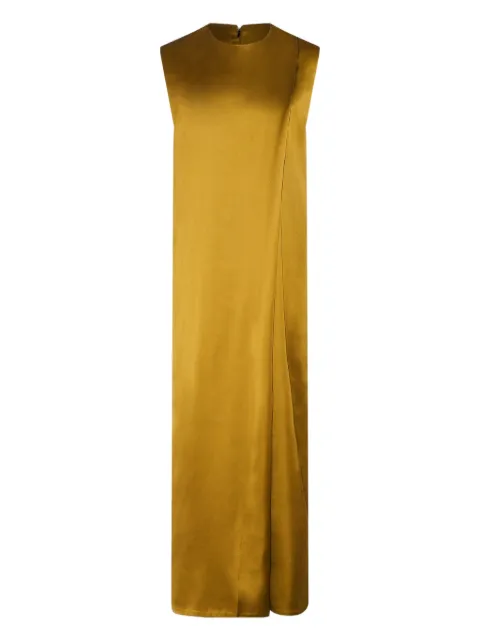 Yves Salomon satin maxi dress Gold 26WYR04140SALA