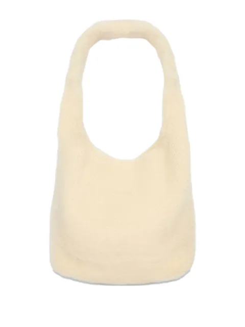 Yves Salomon Curly merino shoulder bag Neutrals 26WAA626XXMSCP