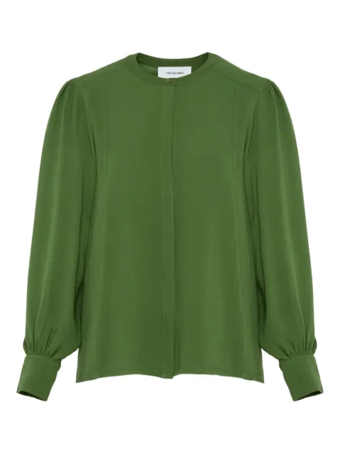 Yves Salomon silk shirt Green 26WYH05062CRSO