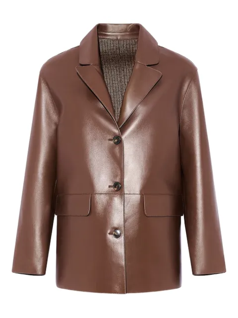 Yves Salomon leather jacket Brown 26WYV21167APTI