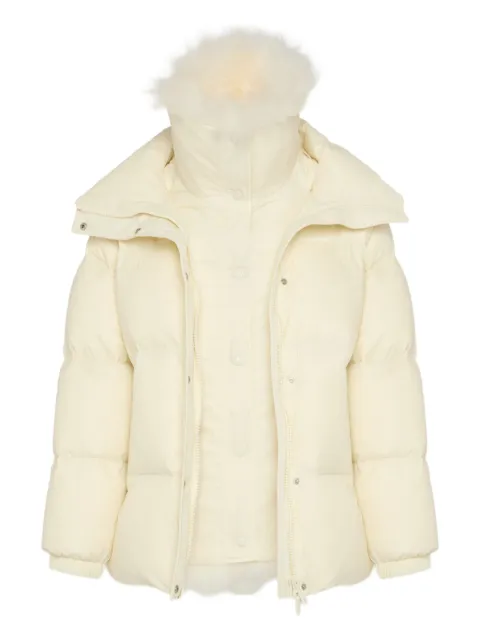 Yves Salomon padded oversized jacket White 26WFM00480M07W