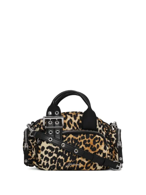 GANNI leopard-print tote bag Neutrals A6740