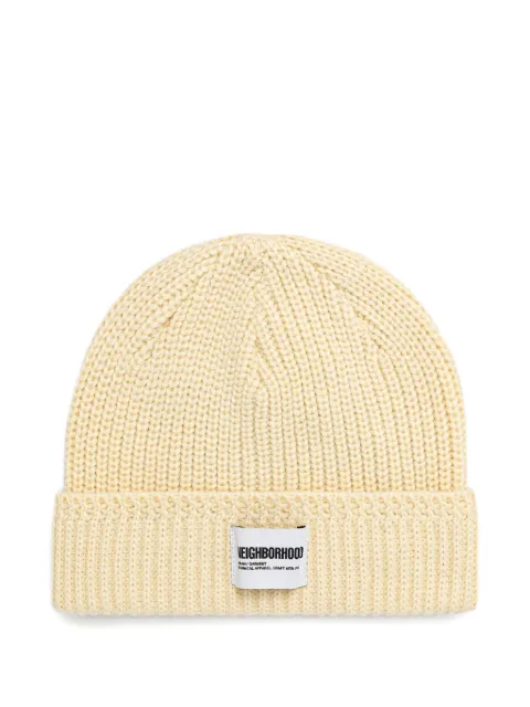Neighborhood ribbed beanie Neutrals 242FUNHHT01