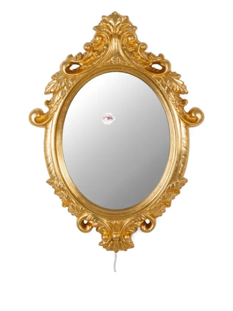 Seletti brushed-finish mirror Gold 17014