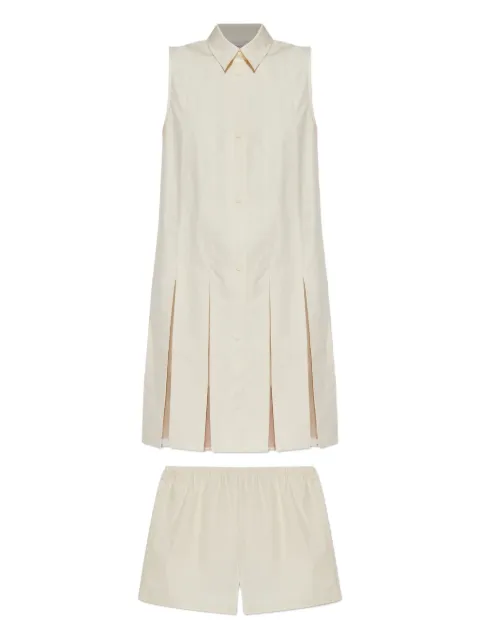 Moncler cotton mini dress White K10932G00011597LQ