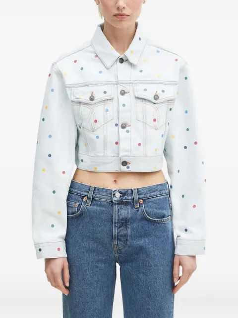 Fiorucci polka-dot denim jacket Blue W02SPDJA308DN03