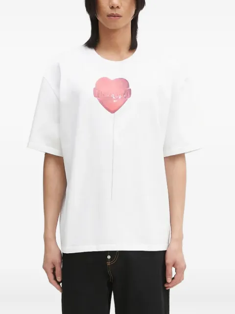 Fiorucci heart-balloon print T-shirt White U02SPTSH103CJ01WH03