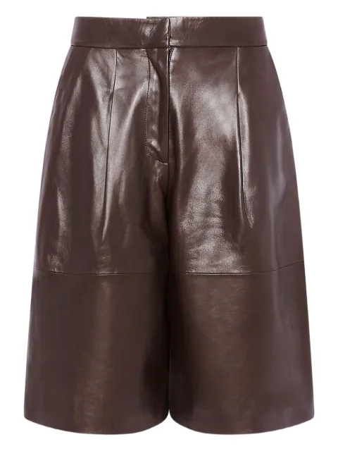 Yves Salomon lamb-leather bermuda shorts Brown 25EYP218XXAPXX