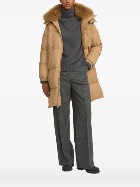 Yves Salomon Army padded-design coat Brown 23WFM06000M07W