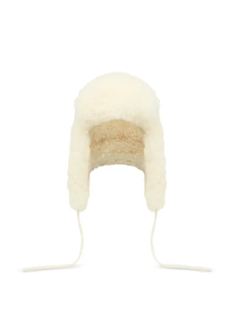 Yves Salomon lambskin hat White 26WAA622XXMAAG