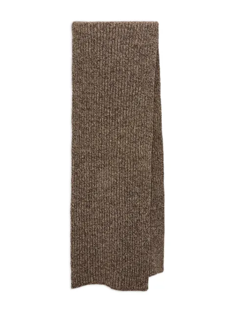 Yves Salomon knitted cashmere scarf Brown 26WHA504XXMAFI