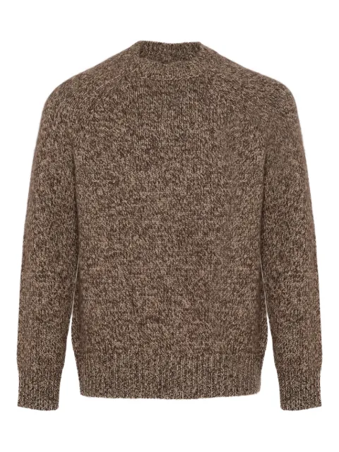 Yves Salomon thick-knit crew-neck sweater Brown 26WHH50167MAEP