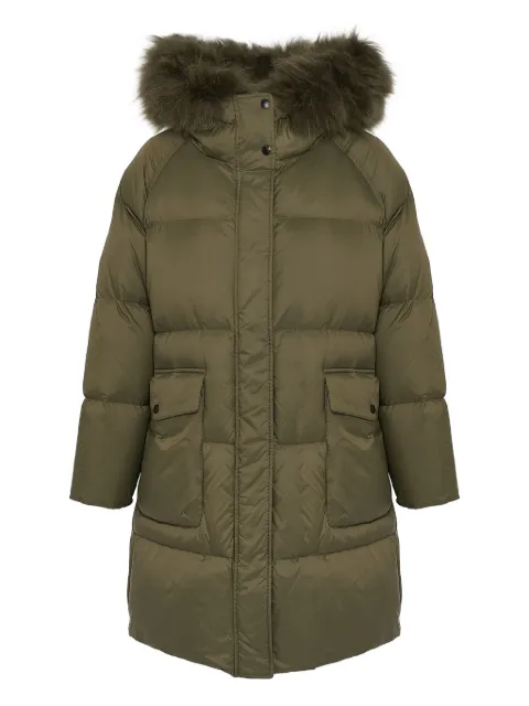 Yves Salomon shearling-trimmed down coat Green 26WFM02090M07W