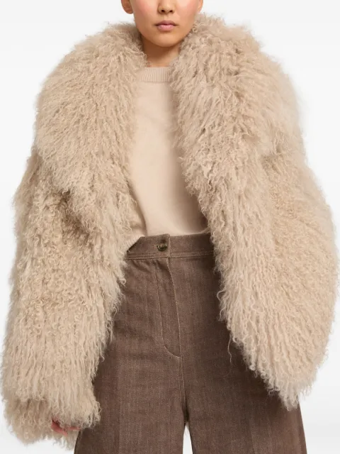 Yves Salomon shearling jacket Neutrals 26WYV62668AGMO
