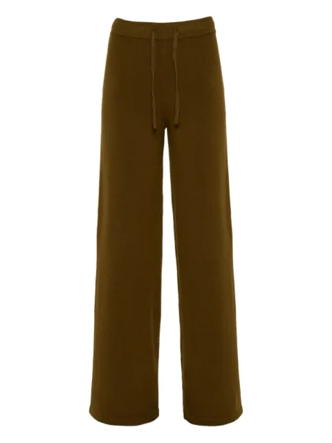 Yves Salomon knit wide-leg trousers Green 24EYP310XXMAMV