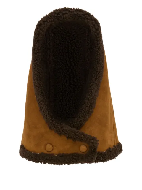 Yves Salomon shearling hood Brown 25WAA611XXMSCP