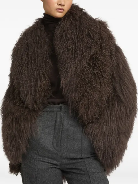 Yves Salomon lamb-shearling jacket Brown 26WYV62668AGMOA2009