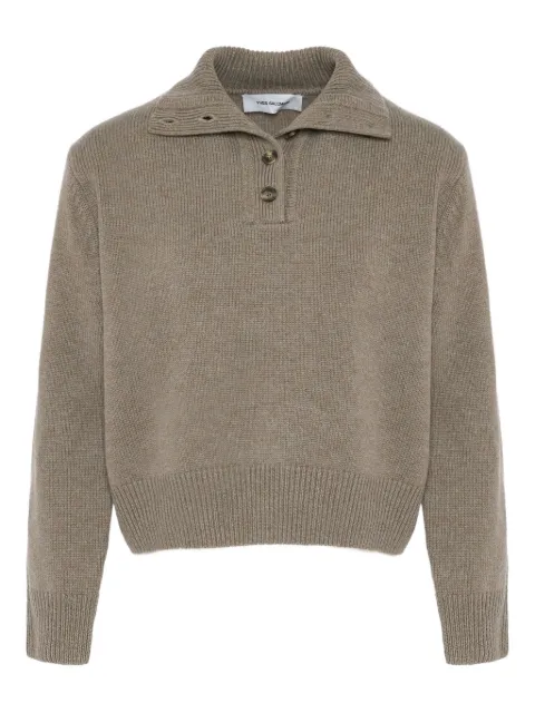 Yves Salomon high-neck buttoned sweater Neutrals 26WYH51453MA6W