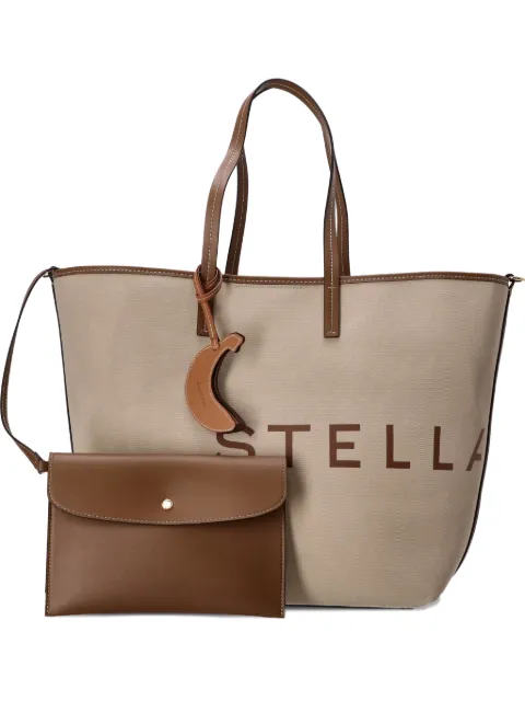 Stella McCartney logo-print tote bag Neutrals 7B0048WP0515