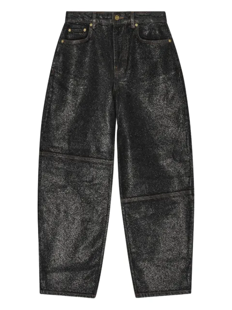 GANNI denim trousers Black J1803