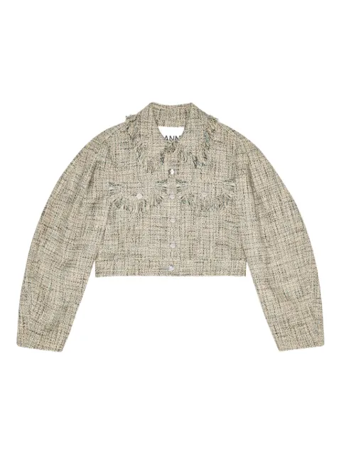 GANNI tweed jacket Neutrals W0512