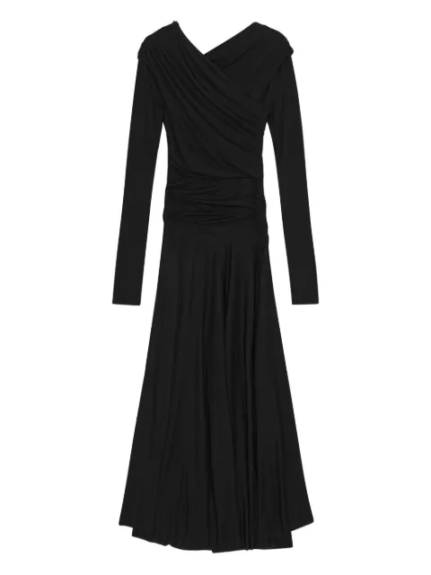 GANNI jersey maxi dress Black T4213