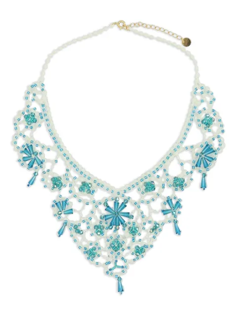Undercover bead-embellished crochet necklace White UC1E1N03
