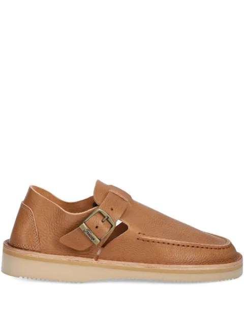 Fracap buckle leather loafers Brown D151