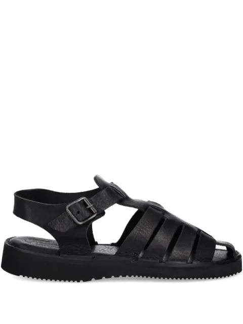 Fracap D038 strappy leather sandals Black D038