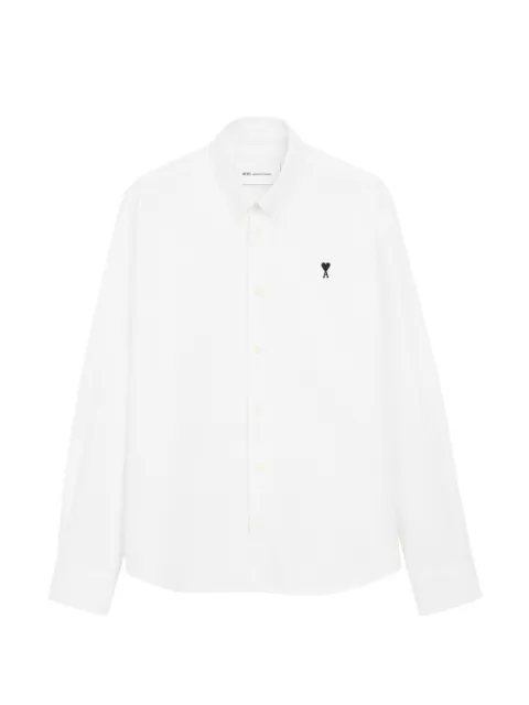 AMI Paris cotton Ami De Coeur Oxford shirt White E26HSH763CO0031